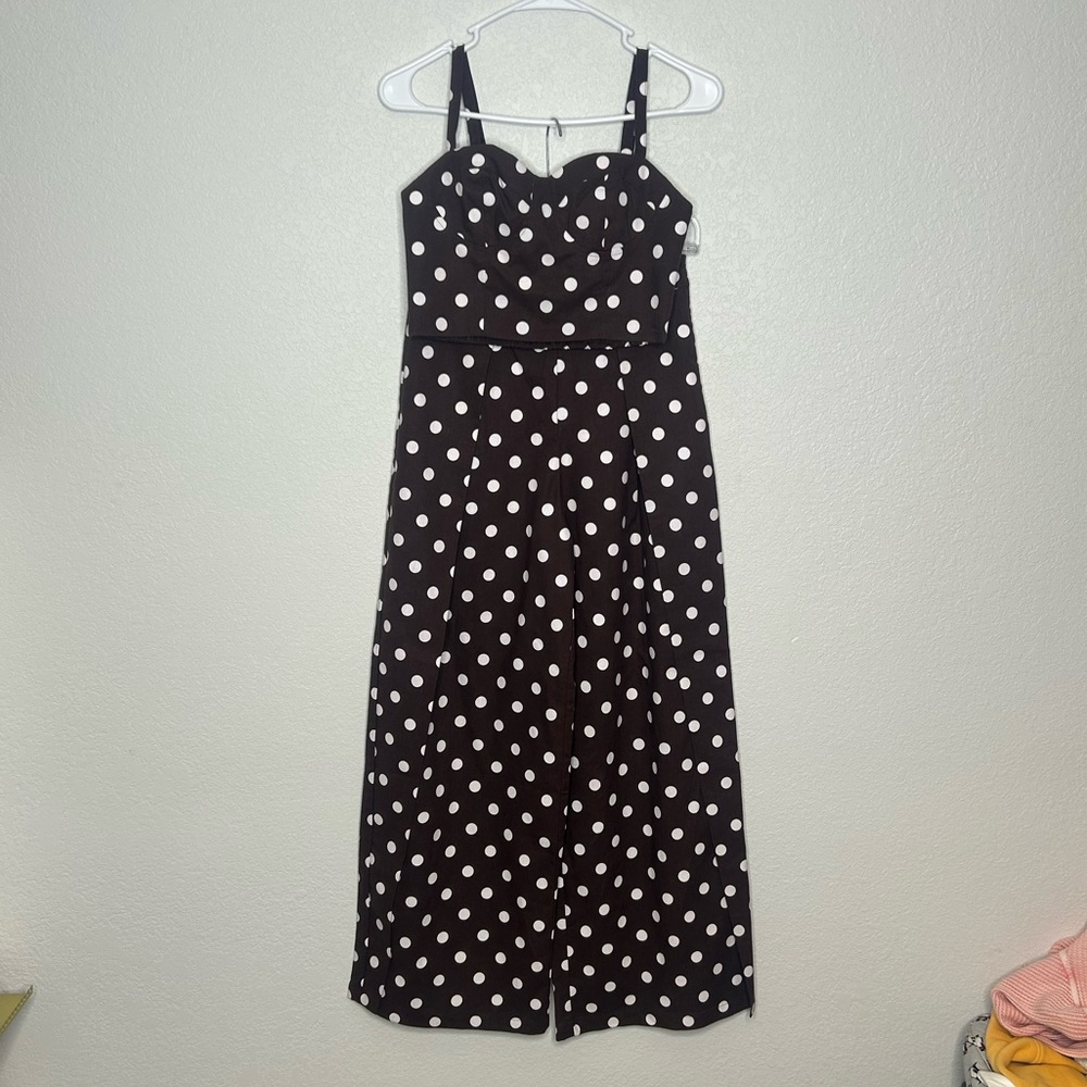 BNWT Commense Brown Set with White Polka Dots
